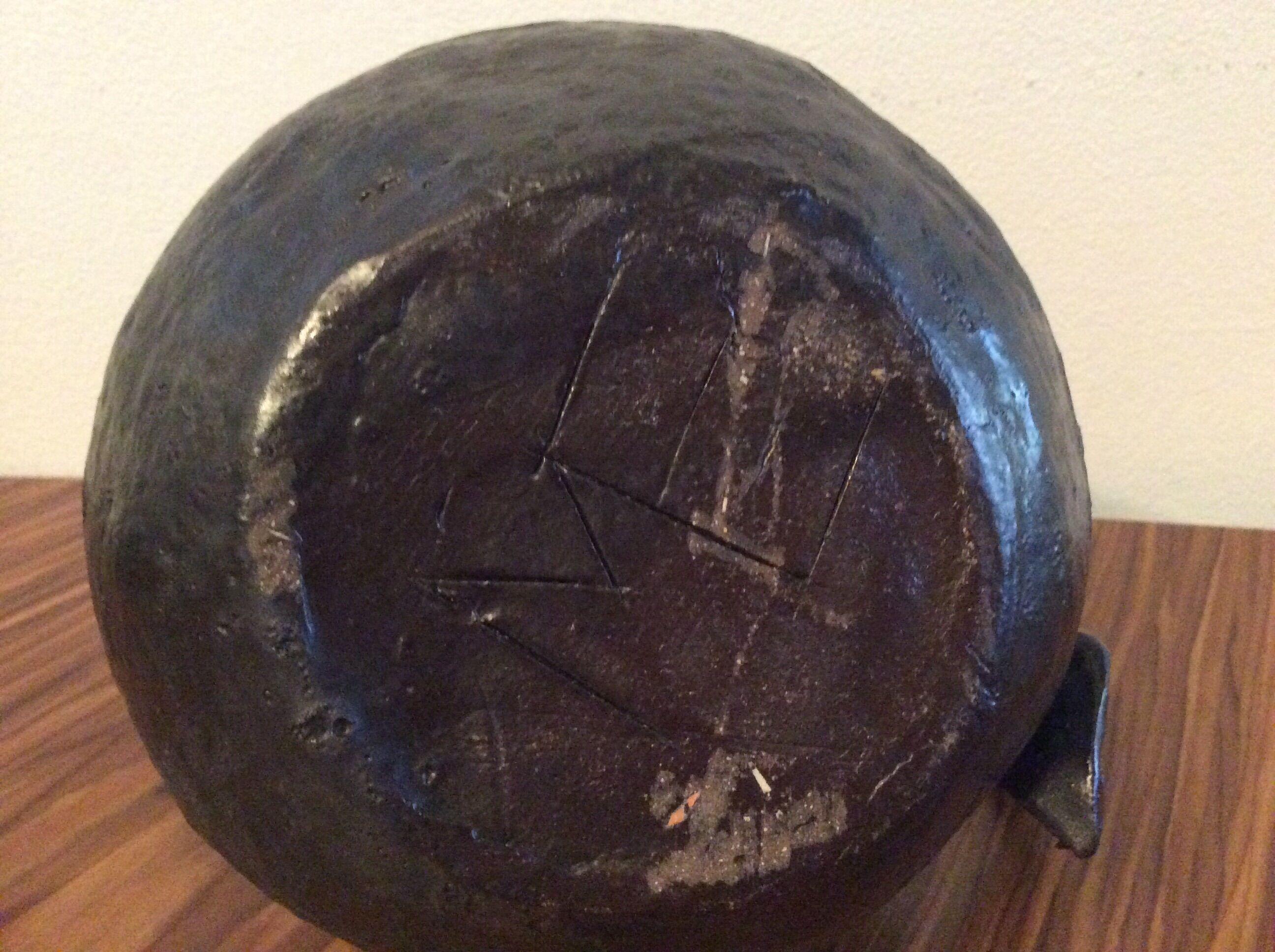 Nice vintage black ceramic pitcher 1970