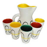 Vallauris orangeade service - signed André Baud - 50s/60s style