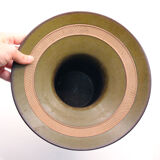Vase corolle en grès vert olive des Sixties de Rosenthal Studio Linie