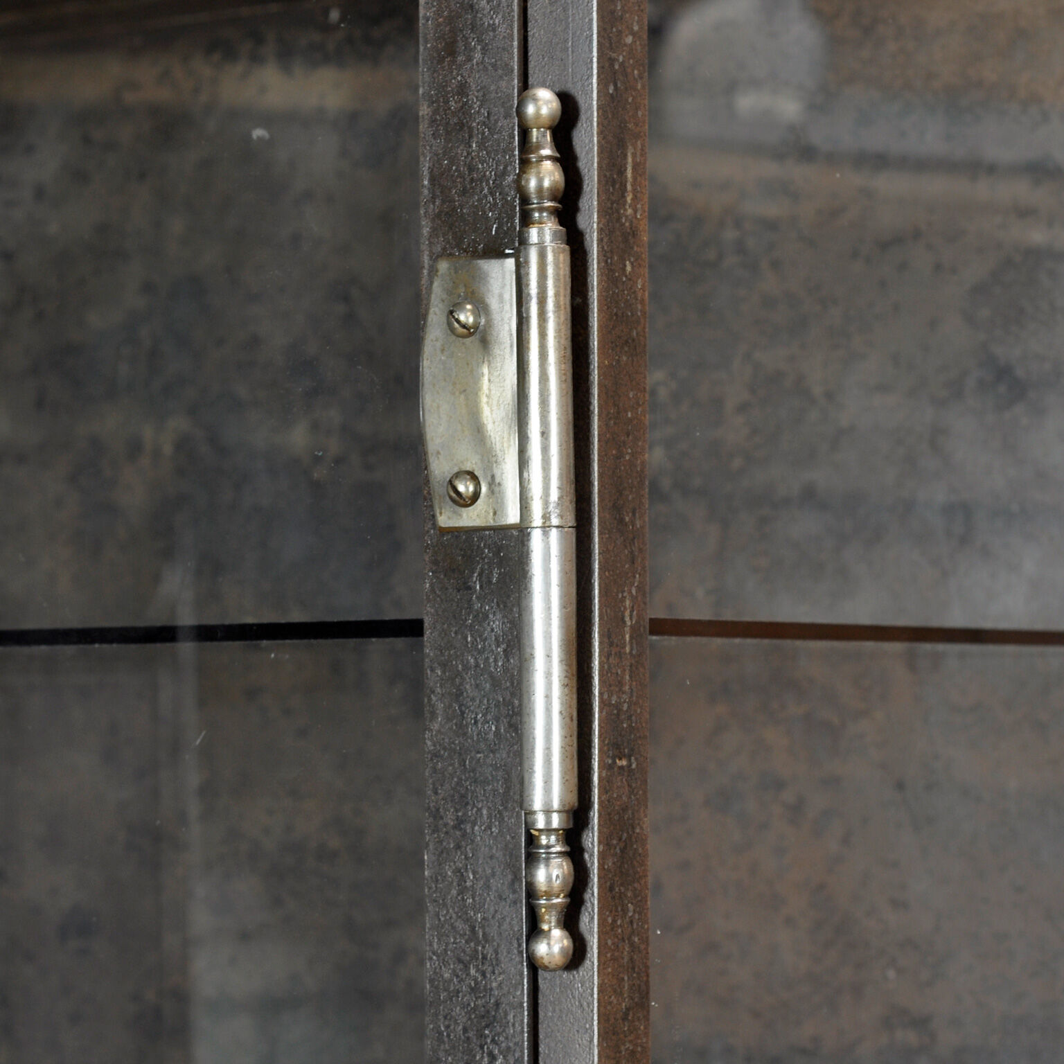 Polished iron medical cabinet, 1910s