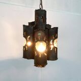 Brutalist Mid-Century Metal Pendant