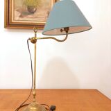Lampe de bureau en laiton patiné, 19ème siècle