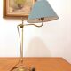 Patinated brass desk lamp, 19th century
