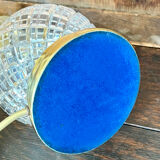 Crystal lamp stand | round diamond cut crystal lamp | stuart crystal lamp