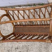 Porte-revue vintage rotin 1950