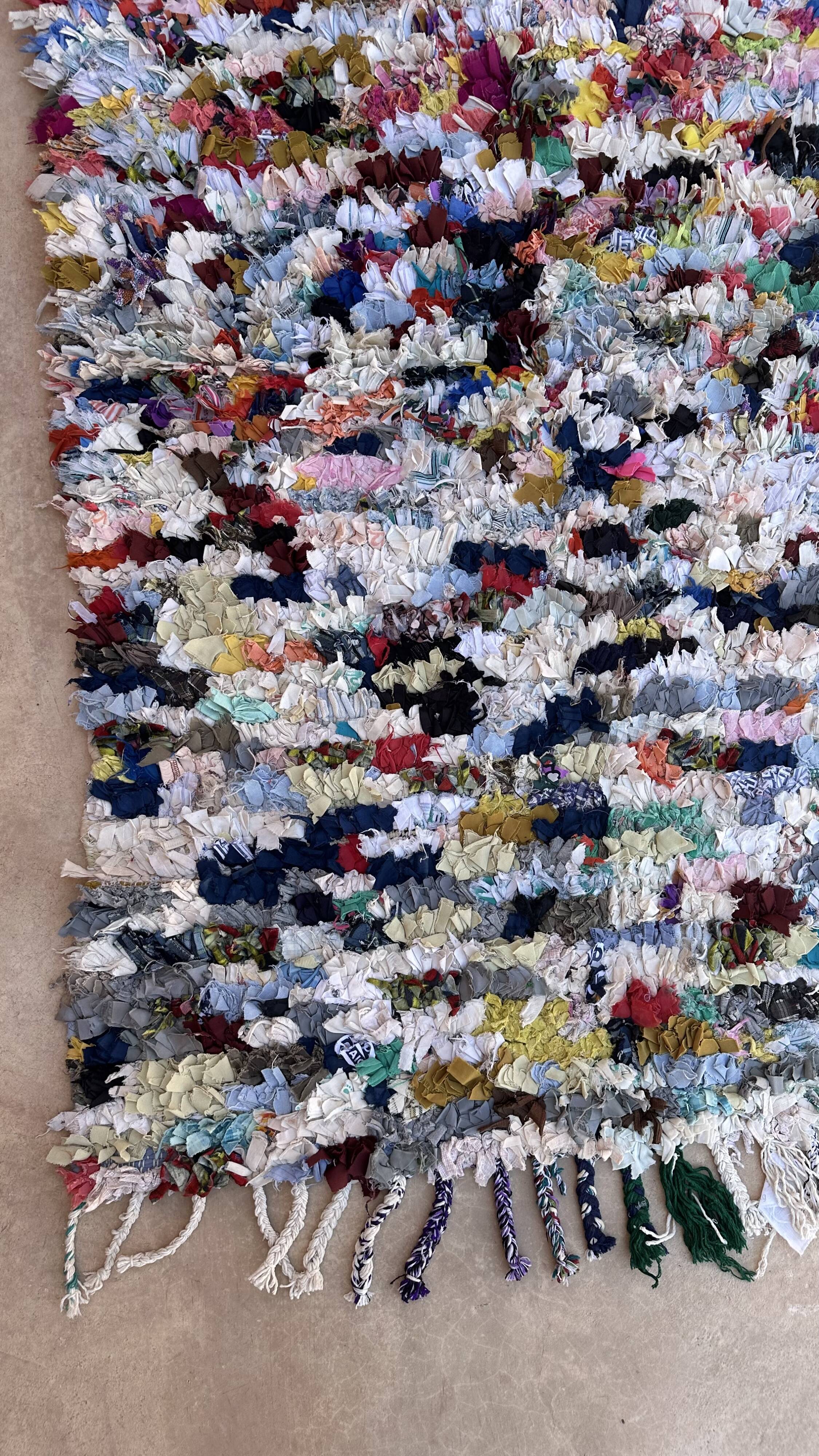 Moroccan carpet boucherouite colored - 117 x 159 cm