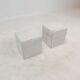 Set of 2 italian marble pedestals or side tables, 1980's