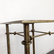 Wrought iron side table in the style of Diego Giacometti.