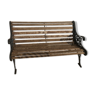 Banc de jardin en bois et fonte