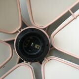 Black fabric flower and gold liseret hanging lamp