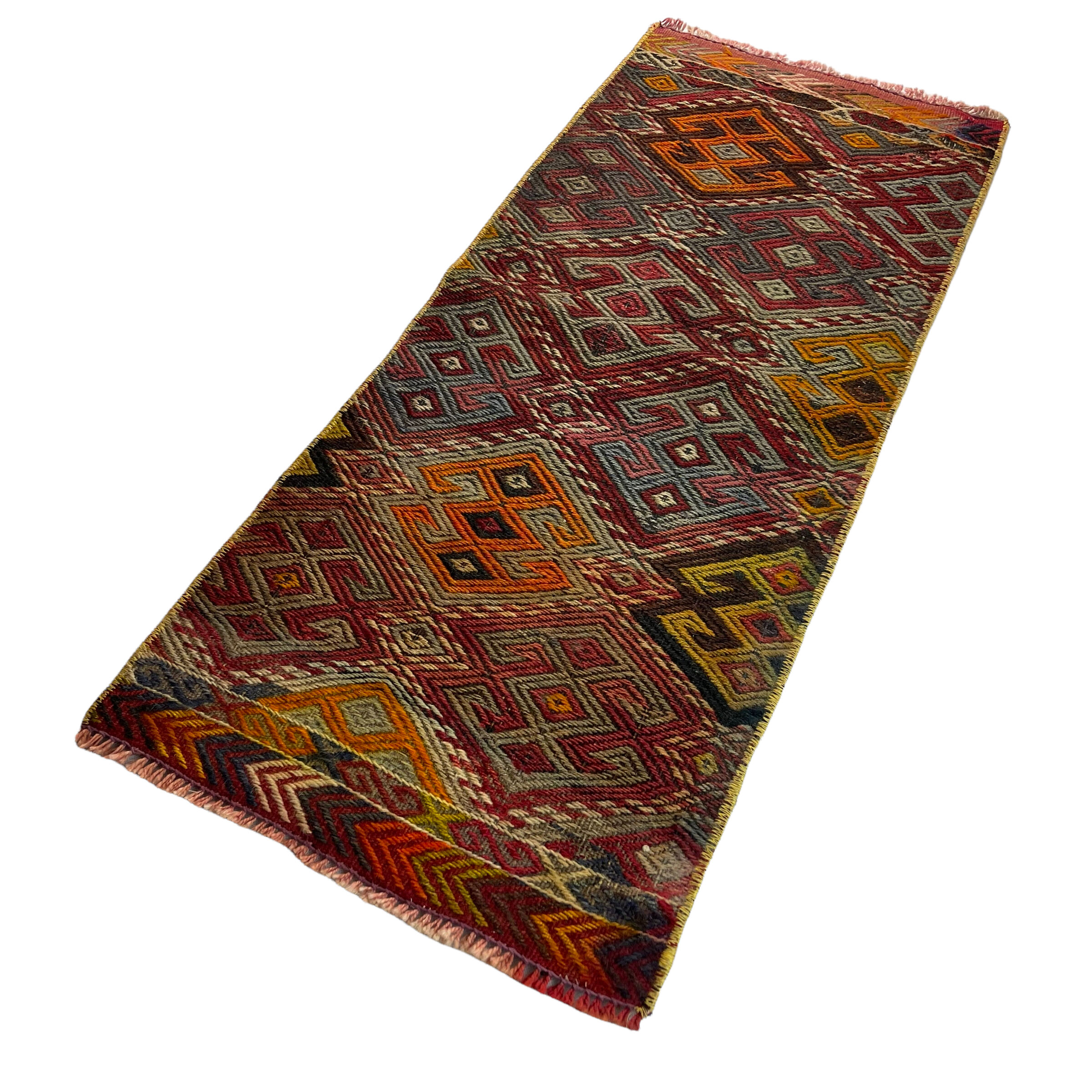 Vintage turkish kilim rug 103 x 43 cm