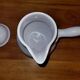 Chocolate pouring pot in white glazed terracotta Lallier Moustiers