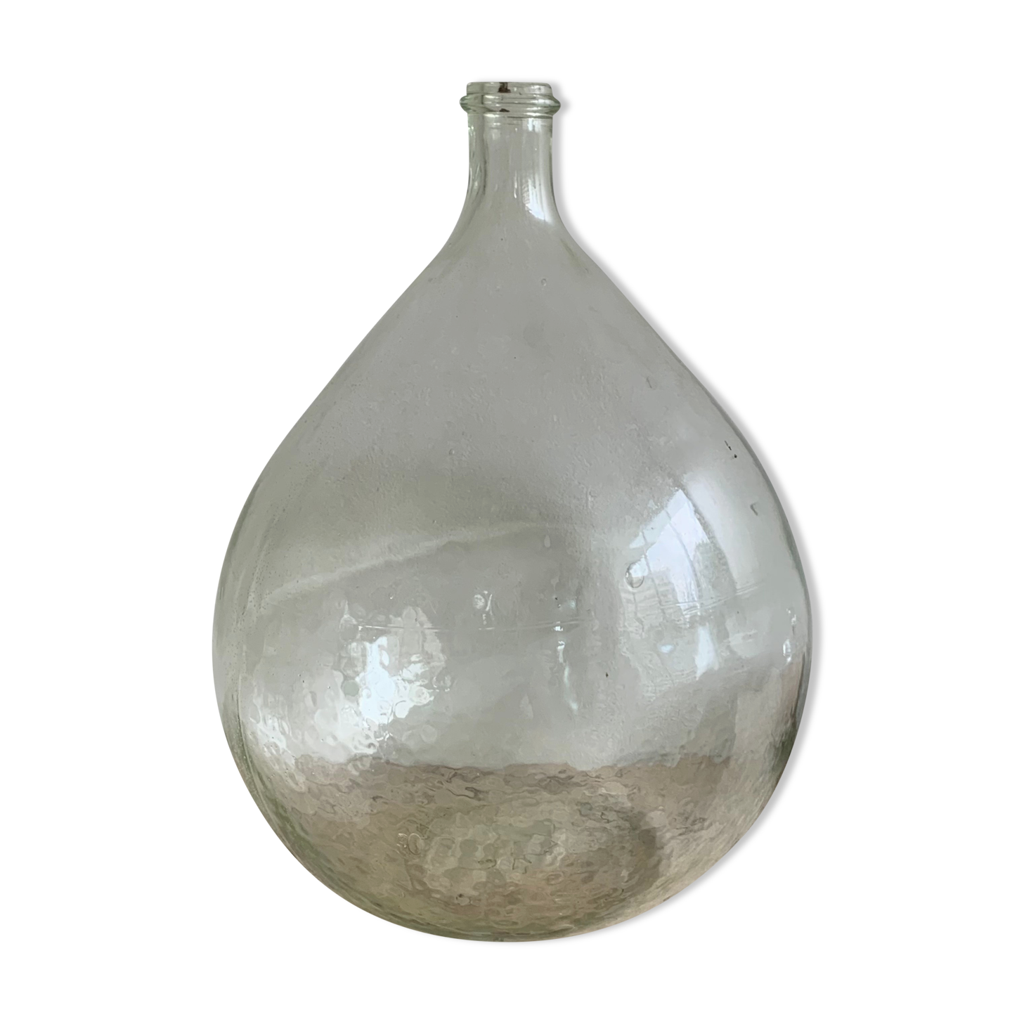Dame-jeanne ancienne en verre transparent 15 litres