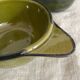 Kaki ceramic ear bowls from the 1970s