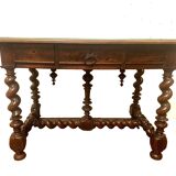 Louis XIII desk table in carved walnut 19th century