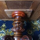 Violin table in mahogany and marble, 19th century