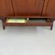 Vintage Danish teak wall unit with sliding doors from the 1960s.