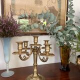 Chandelier in gilded bronze art nouveau