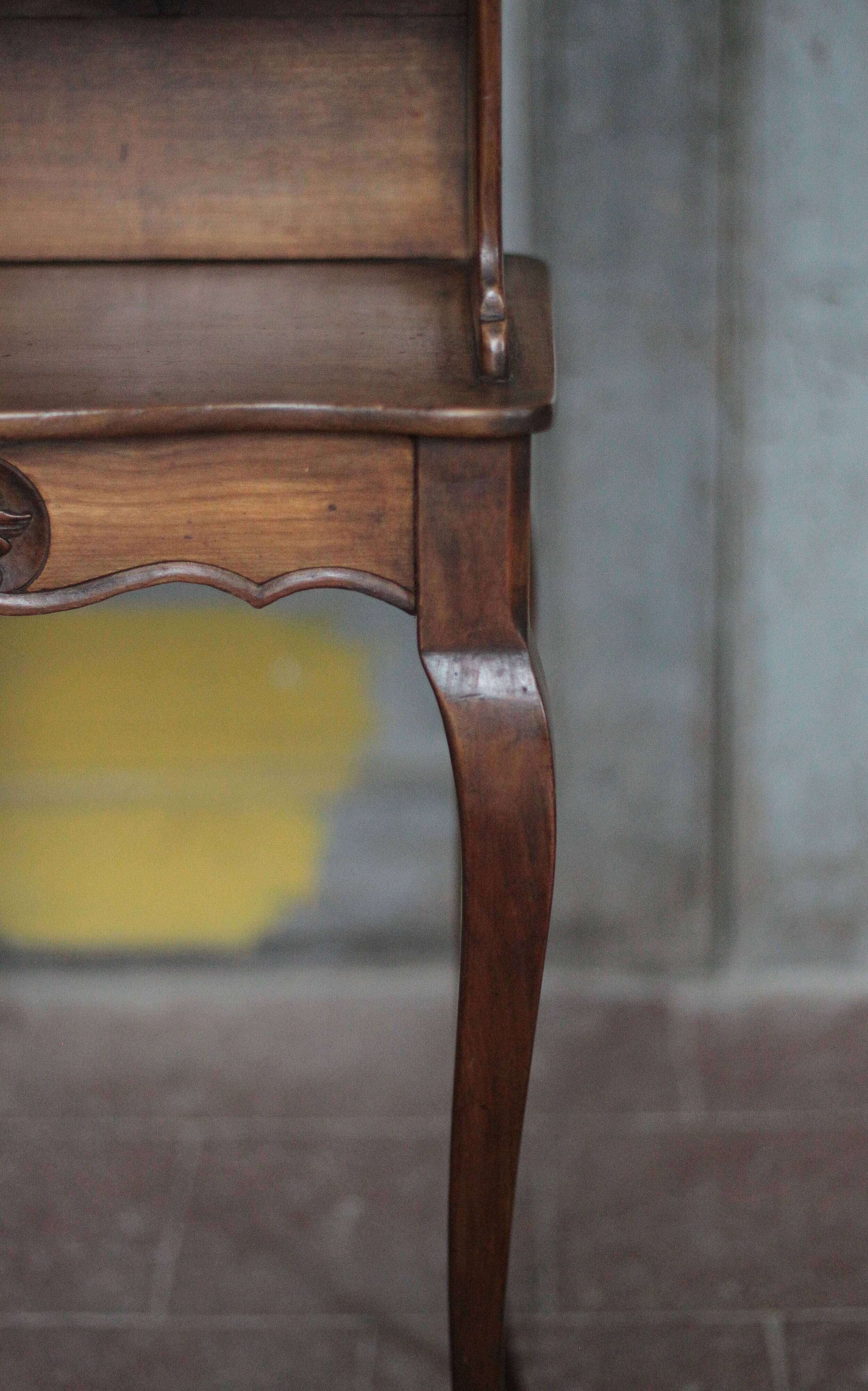 Bedside table, nightstand wood, accent furniture, antique furniture.