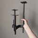 brutalist design candle holder wrought iron handcrafted ironwork art