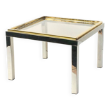 Table basse carrée Flaminia Belgochrom W. Rizzo. Vintage 70s