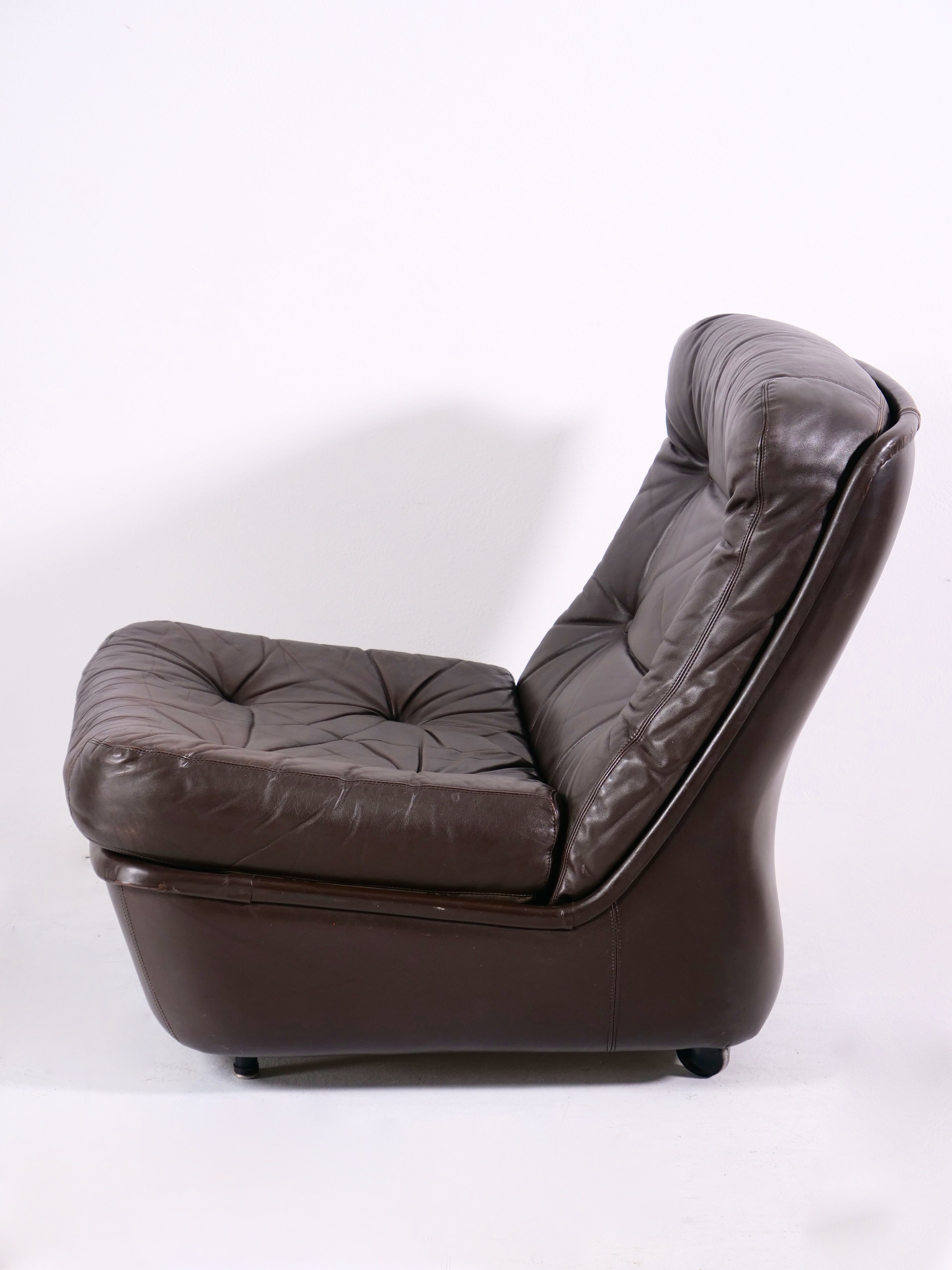 Modular leather sofa by michel cadestin for airborne