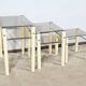 Beige Metal Nesting Tables, attributed to Yves Boutboul – 1970