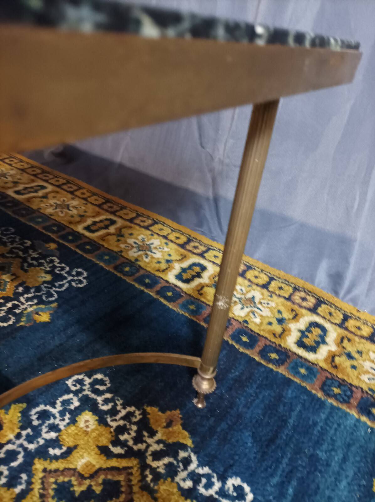 1960 brass and marble coffee table