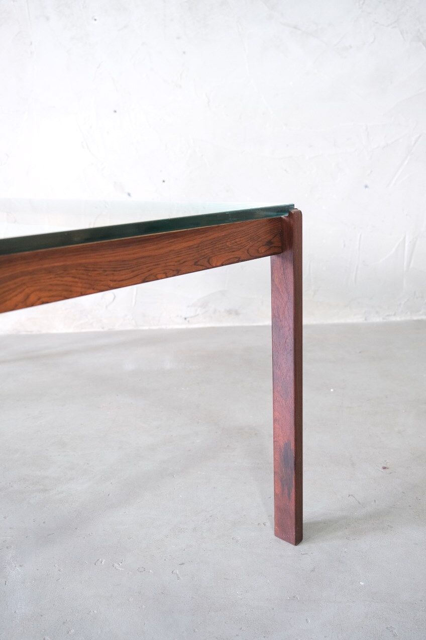 Danish Minimalist Rosewood Coffee Table, 1960s
