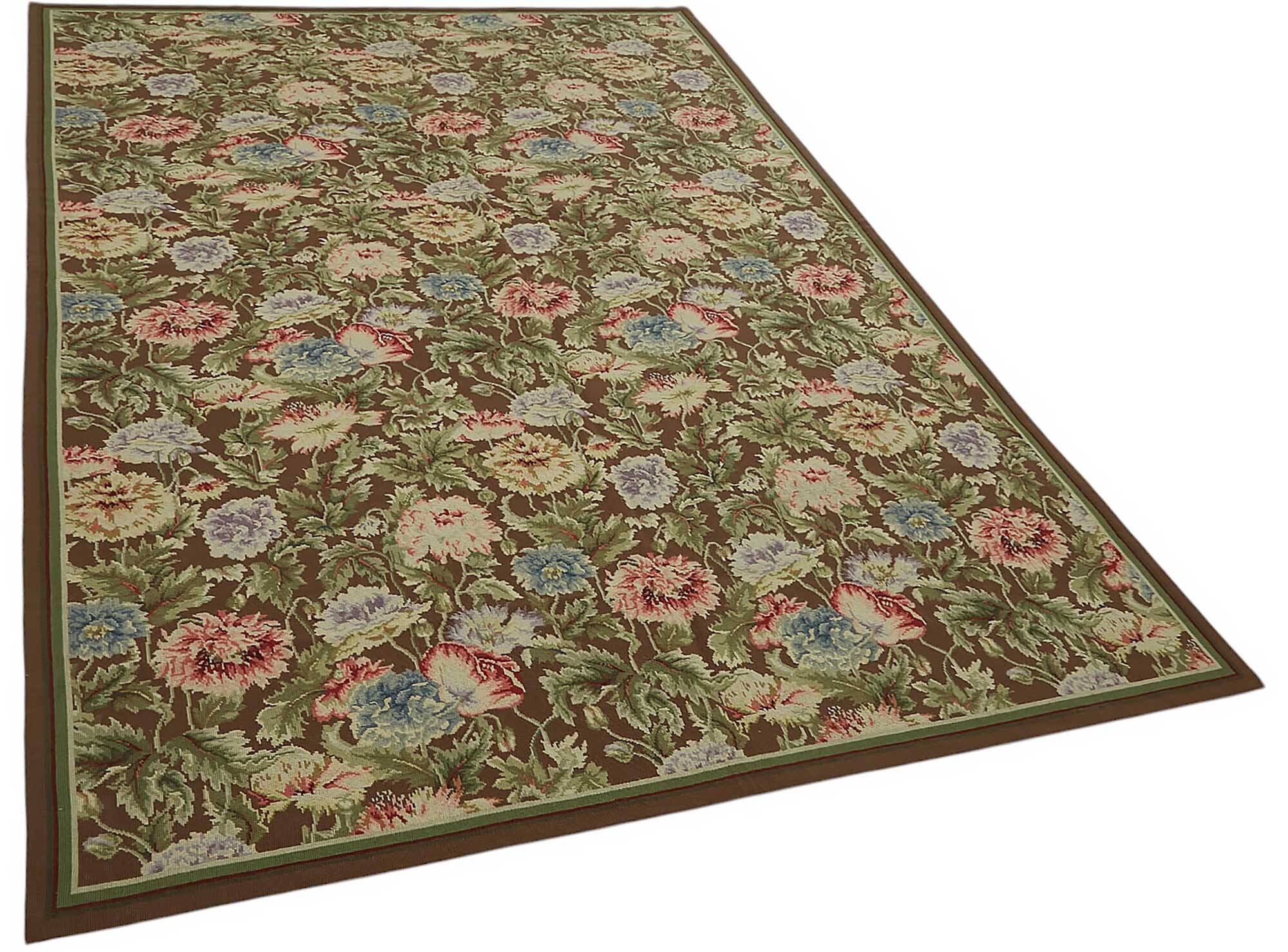 Handmade Vintage Flatweave Needlepoint Kilim 186 cm x 277 cm