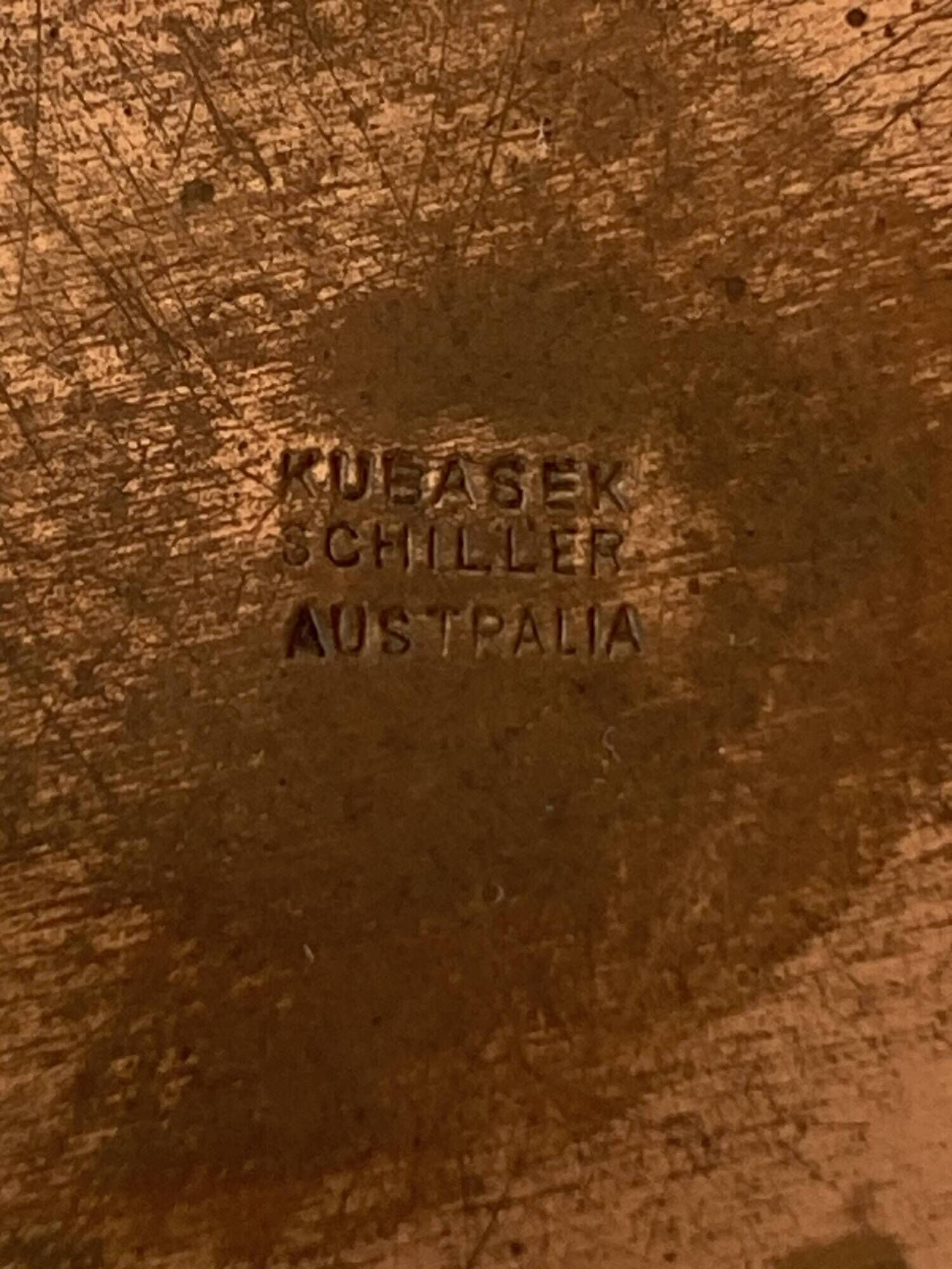 Vintage enameled copper pocket tray Kubasek Schiller Australia