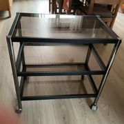 Smoked glass table from the 70s