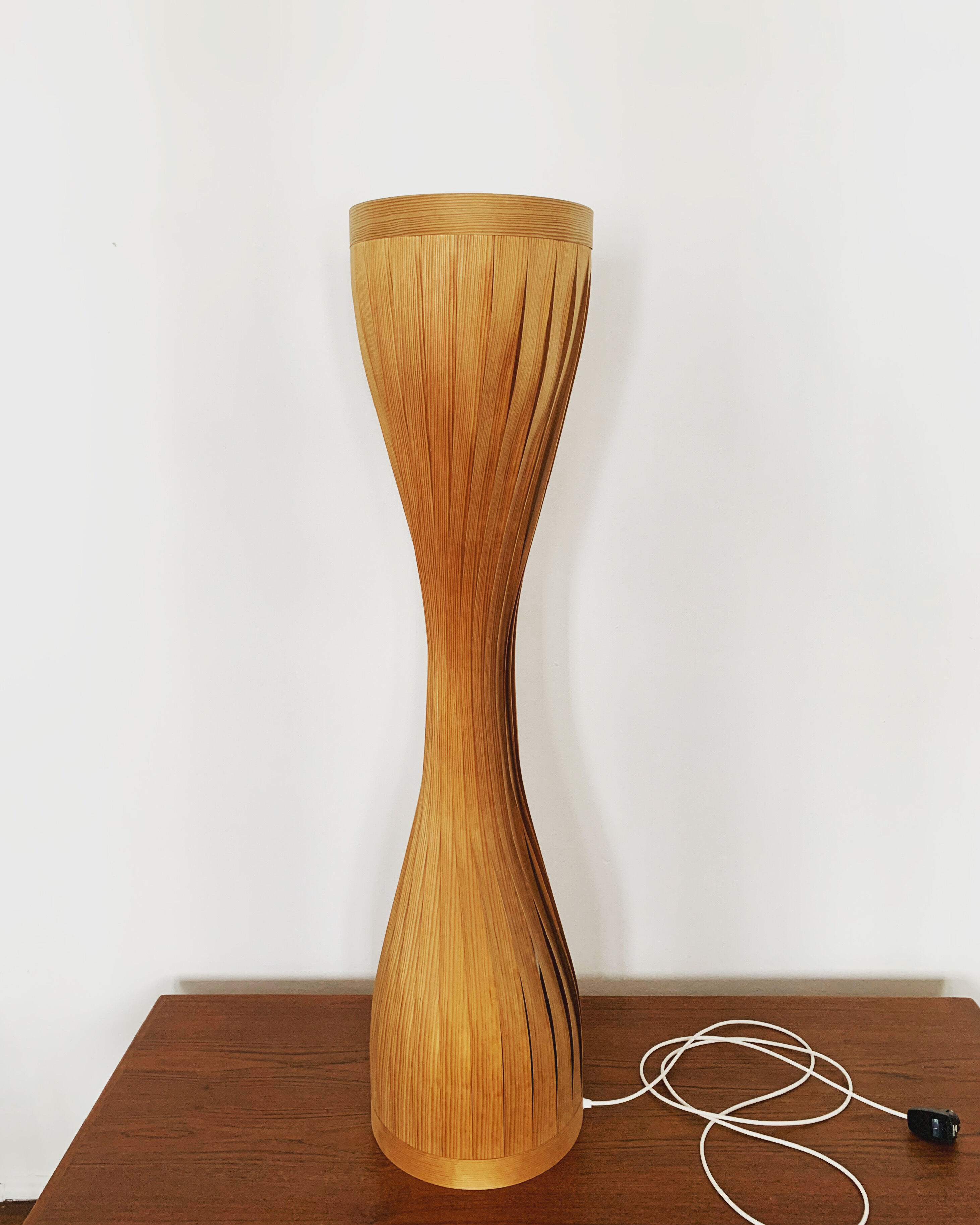 Swedish mid-century modern wooden floor lamp by Hans Agne Jakobsson