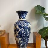 Vase chinois en blanc bleu