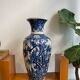 Vase chinois en blanc bleu