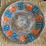Ceramic plate signed Andrea Jan, 1960s, diameter 36.5 cm.
