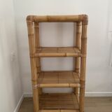 Vintage light bamboo shelf