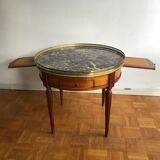 Bouillotte table with grey marble