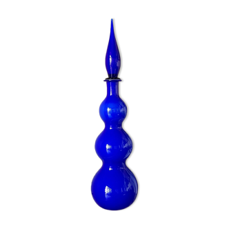 Blue opaline decanter