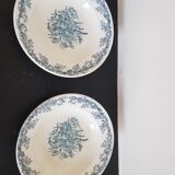 Set of 6 hollow plates iron earth