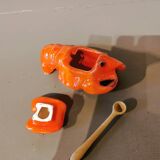 Vallauris vintage Barbotine condiment set