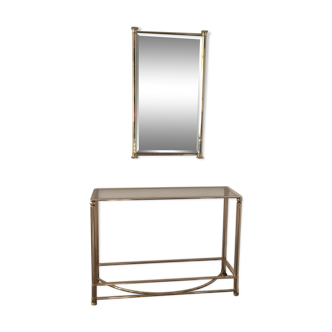 Vintage console and mirror set from the 60s and 70s
