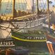 Fishing boats - painting on canvas board