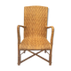 Fauteuil haut dossier rotin vintage