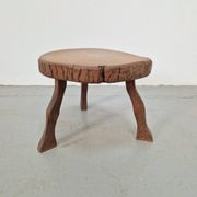 Mid-Century Brutalist Tree Trunk Side Table, 1960s