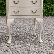 Pair of renovated antique bedside tables – Ivory from Orfèvres Libéron – 3 drawers