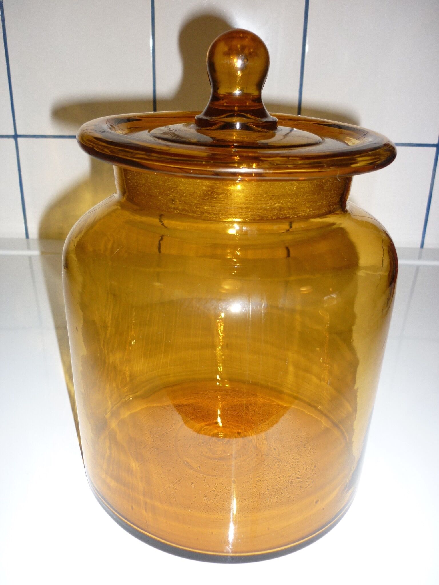 Amber clear glass candy