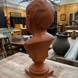 Child bust in terracotta