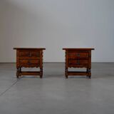 Spanish nightstands in walnut - Spain 1900s