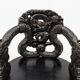 Pair of Chinese Qing Dynasty Carved Dragon Armchairs,Ebonized Hardwood,19th